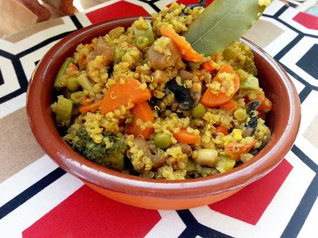 Paella de quinoa