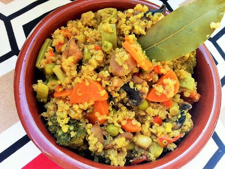 Paella de quinoa
