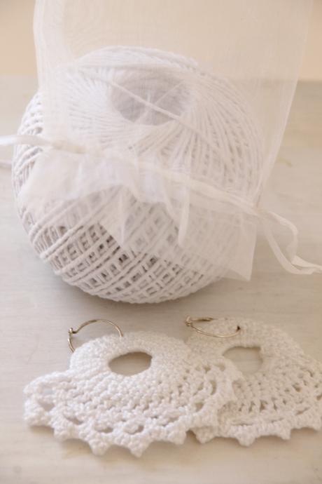 finde frugal: pendientes de ganchillo