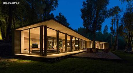 Casa de madera para vacaciones al sur de Chile.