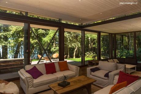 Casa de madera para vacaciones al sur de Chile.