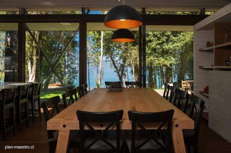 Casa de madera para vacaciones al sur de Chile.