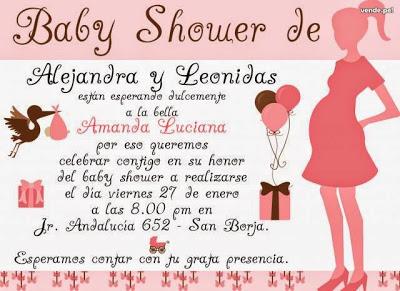 Tarjetas de Invitación Para Baby Shower Niña