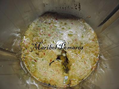 Pan integral de pimientos con semillas de amapola, sésamo, linaza y girasol.