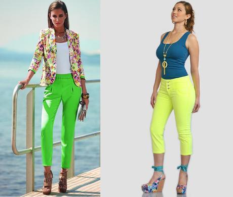 PANTALÓN CAPRI Y LA MODA NEÓN