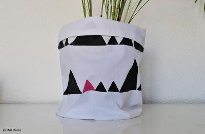 DIY Cubremacetas de tela geométrico