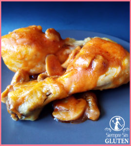 Jamoncitos de pollo al chilindrón (Sin Gluten, Sin Lácteos, Sin Huevo)