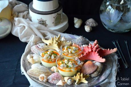 Berberechos, Crema de Cachelos y Ajada