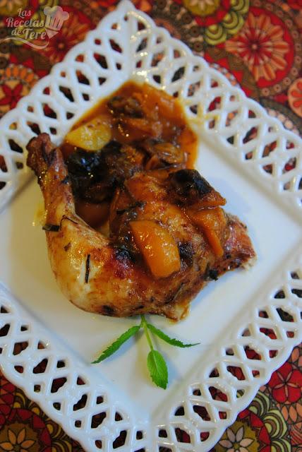 Pollo al horno con confitura de albaricoques y ciruelas pasas tererecetas 06