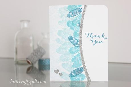 Ombre card with Wplus9 stamps