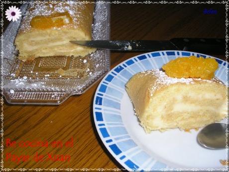 Tronco de crema a la naranja