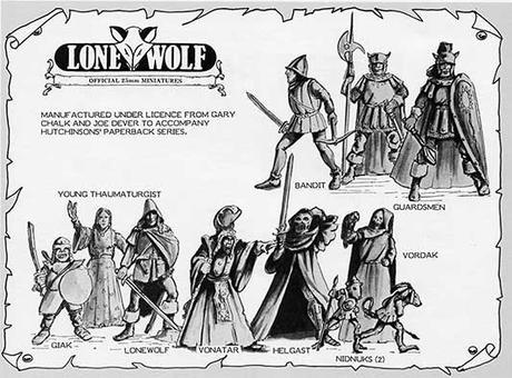 Las figuras de los libro-juegos:Lobo Solitario,de GW-Citadel