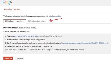 Verifica Tu Blog En  Google  Webmaster Tools
