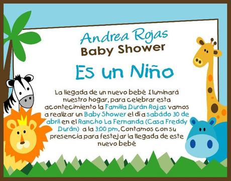 Tarjetas de Invitación Para Baby Shower Niño