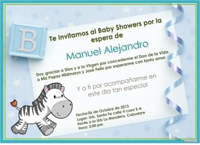 Tarjetas de Invitación Para Baby Shower Niño