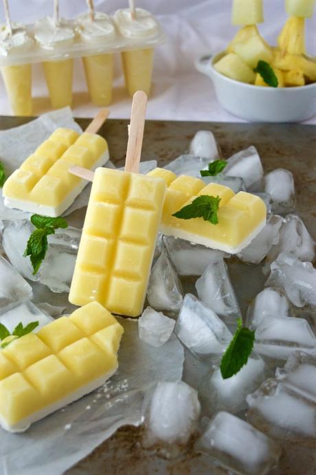 Polos de melón y piña