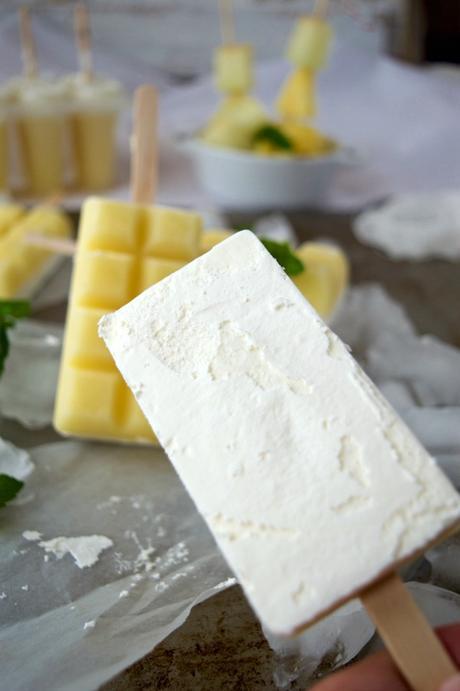 Polos de melón y piña