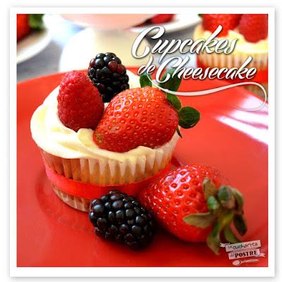 CUPCAKES DE TARTA DE QUESO CON FRUTOS ROJOS / RED BERRIES CHEESECAKE CUPCAKES