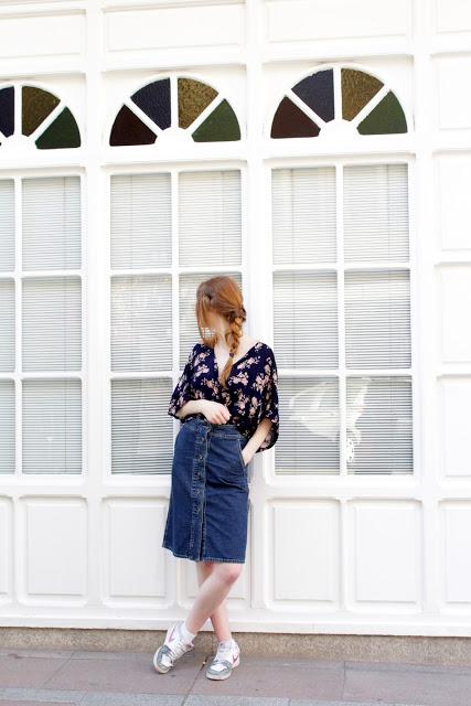 HOW TO WEAR A DENIM MIDI SKIRT with Catching The Sun #80
