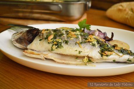 Lubina al horno con patatas