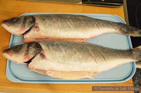 Lubina al horno con patatas