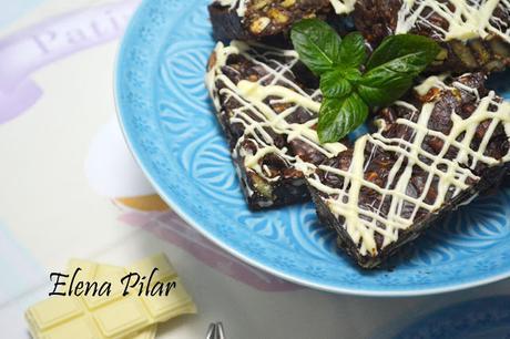 Barritas de chocolate con muesli y galleta