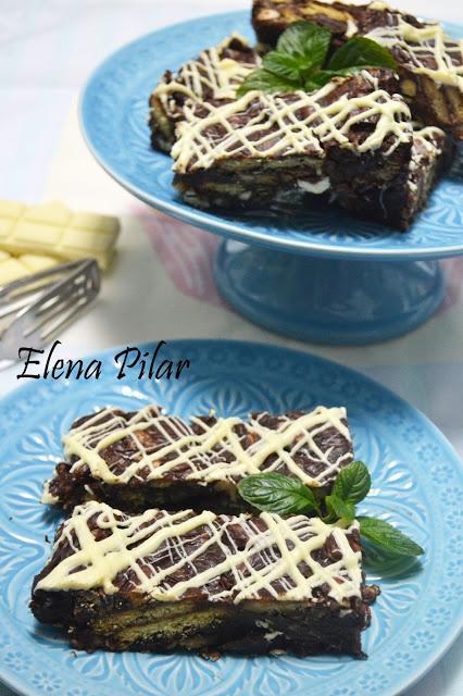 Barritas de chocolate con muesli y galleta