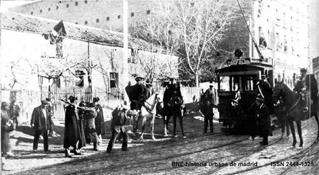 Fototeca HUM. Huelga de tranvías. Madrid, 1919