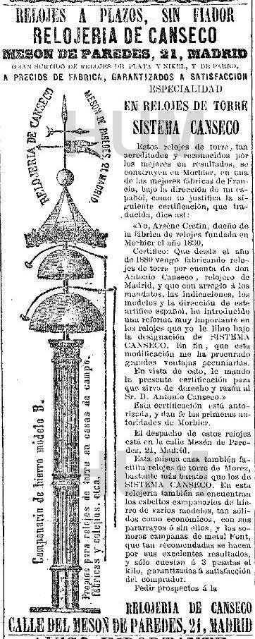 Canseco, famoso relojero de Madrid