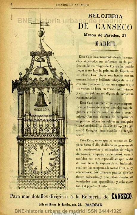 Canseco, famoso relojero de Madrid