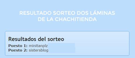 Resultado sorteo de las dos láminas de La Chachitienda