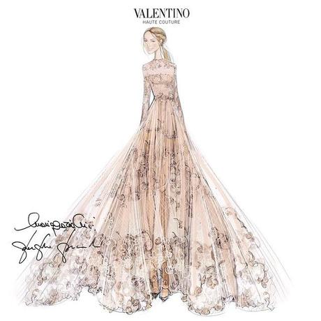 Frida Giannini luce un Valentino en su boda.