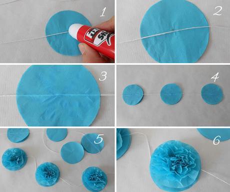 Diy Flores de papel de seda