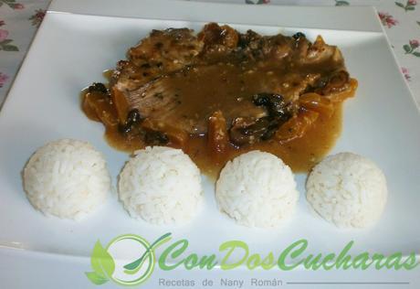Chuletas de cerdo con frutas pasas OLYMPUS DIGITAL CAMERA