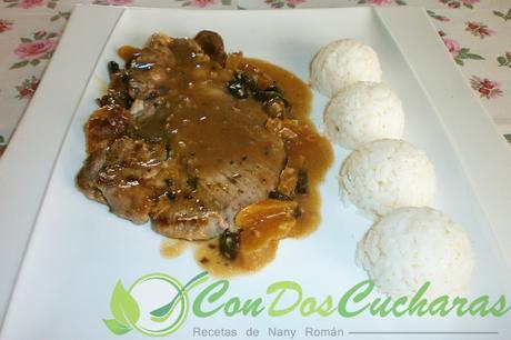 Chuletas de cerdo con frutas pasas OLYMPUS DIGITAL CAMERA