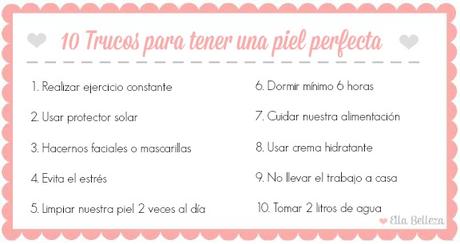 10 Trucos para tener una piel perfecta