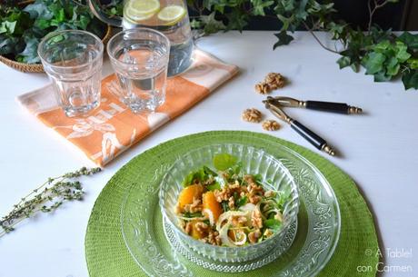 Ensalada de Hinojo, Naranja, Berros y Nueces #ponunaensalada