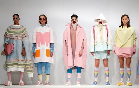 on day 4 of Graduate Fashion Week at The Old Truman Brewery on June 2, 2015 in London, England.