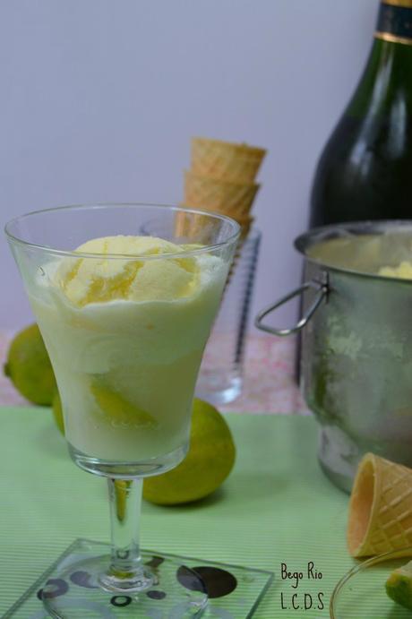 Helado de lima y mascarpone