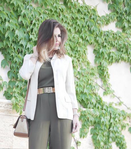 Mono / Jumpsuit caqui. Outfit de verano
