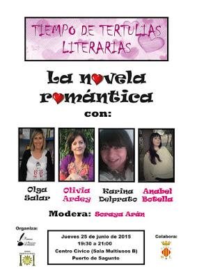 25 de junio Tertulia Literaria Romántica en Sagunto