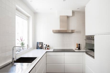 estilo nórdico escandinavo decoración cocinas cocinas nórdicas cocinas modernas blancas Cocina bien iluminada sin adornos blog decoracion interiores 