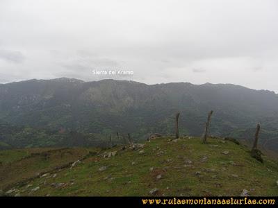 Ruta Ablaña Llosorio:  Vista del Aramo desde la cima del Llosorio