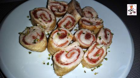 ROLLOS DE PECHUGA DE POLLO CON JAMÓN SERRANO