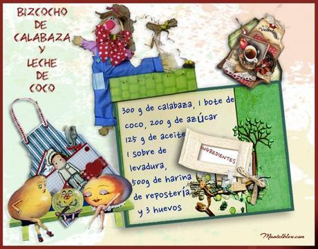 Bizcocho de calabaza y leche de coco