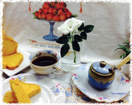 Bizcocho de calabaza y leche de coco