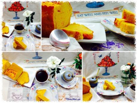 Bizcocho de calabaza y leche de coco