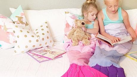 Divertidas mantas infantiles con forma de cola de sirena