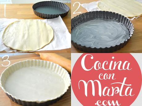 Quiche de verduras, quinche o pastel frío de verduras. Receta casera, fácil y rápida. Cocina con Marta