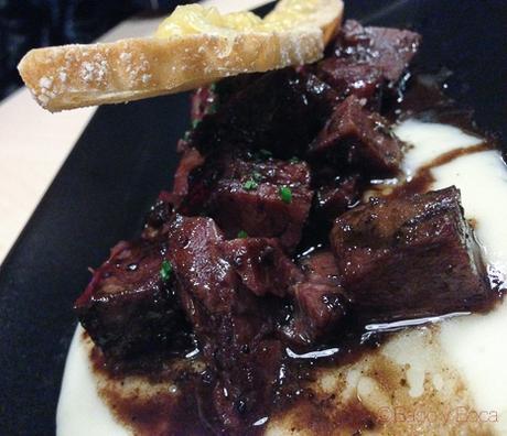 carrillera de ternera con parmentier trufada Artesans Born Baco y Boca